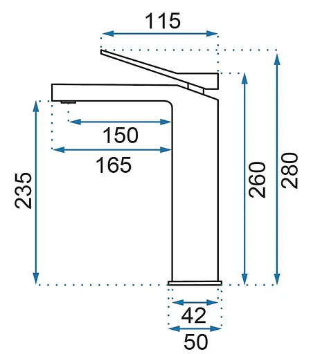 Смеситель для умывальника Rea Duet gold золотой высокий REA-B4415 Золотой - фото 5
