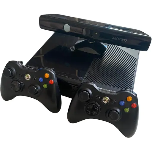 Игровая приставка Microsoft Xbox 360 E + 100 игр, 500 ГБ, 2 джойстика и Kinect