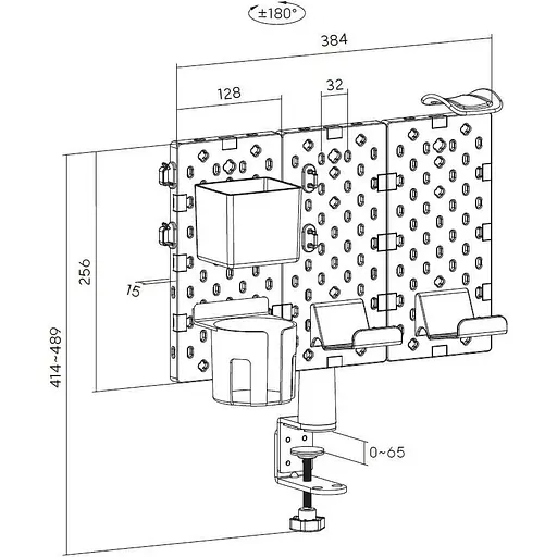 Настільна дошка-органайзер OfficePro DO640B Black/Red [143286] - фото 5