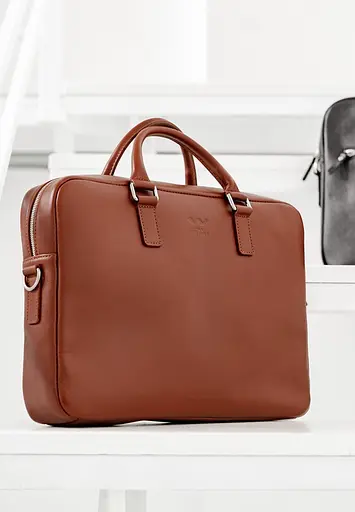 Шкіряна ділова сумка Briefcase 2.0 світло-коричневий - фото 5