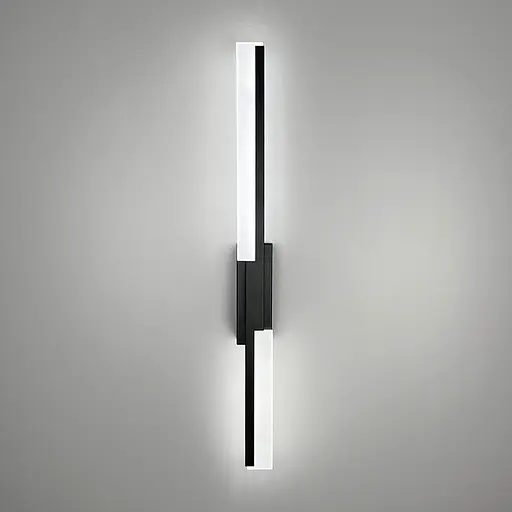 Праве бра у видовженому чорному корпусі 60 см Арт. WJ 09/600 R BK Line F - фото 7