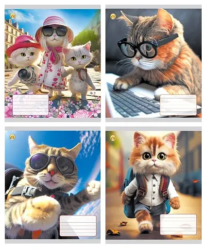 Зошити учнівські 12 аркушів коса лінія 25 штук в упаковці ТЕ43114