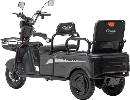 Электроскутер Трехколесный Corso "SiG-8 PRO" (1200W, 72V,28Ah) Серый - фото 3