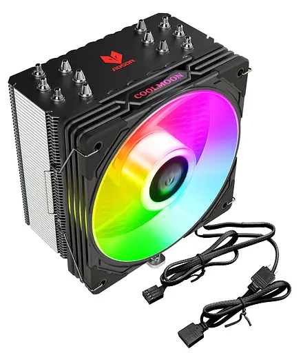 Кулер для процессора Coolmoon Aosor AS600 BLACK (AS600 BLACK) - фото 2