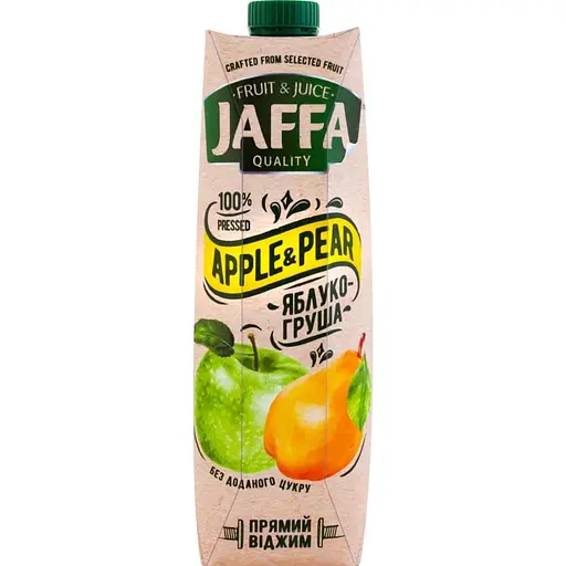 Упаковка соку Jaffa Яблучно-грушевий прямий віджим 11.4 л (950 мл х 12 шт.) - фото 2
