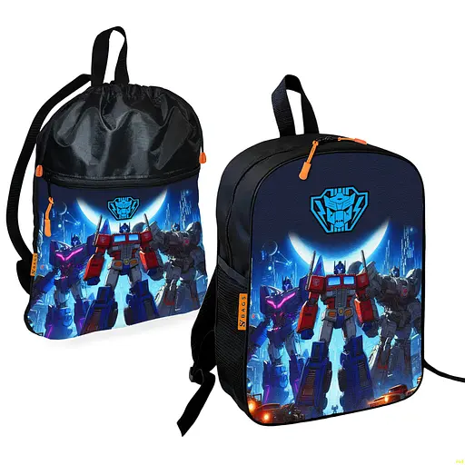 Школьный рюкзак детский Трансформеры + Сумка для обуви спортивной формы рюкзак-мешок мальчику (01850)