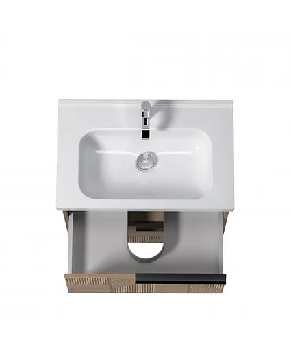 Тумба Мойдодир Illusion 70-A з умивальником ID-70 дуб натуральний - фото 5