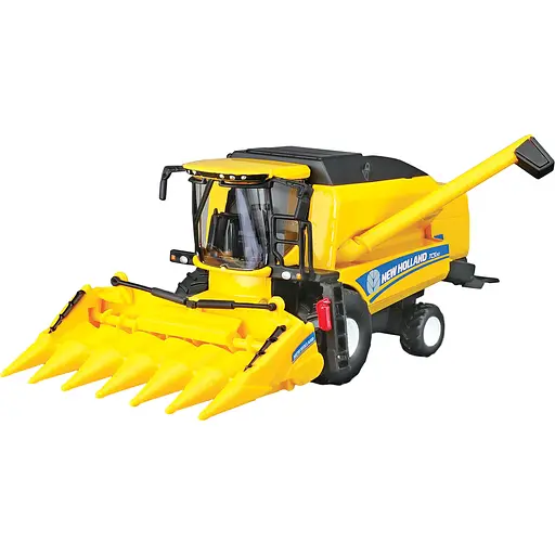 Автомодель Bburago Зерноуборочный комбайн New Holland TC5.90 с кукурузной жаткой - фото 1