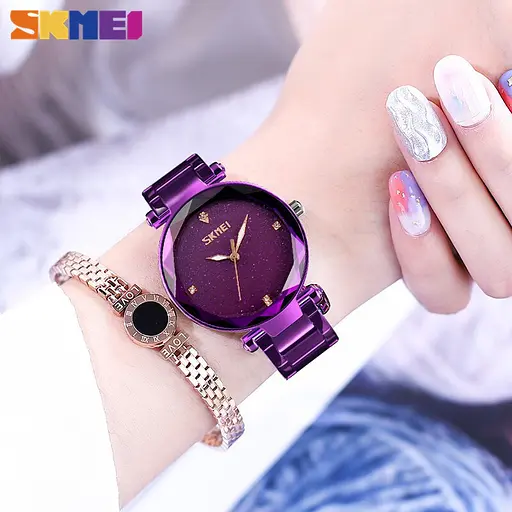 Женские классические часы Skmei 9180 Miss (Фиолетовый) - фото 6