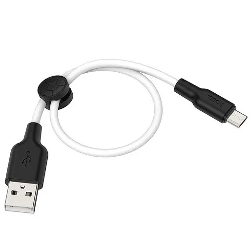 Кабель Hoco X21 Plus Silicone charging cable for Micro 0.25 м Чорний Білий - фото 2