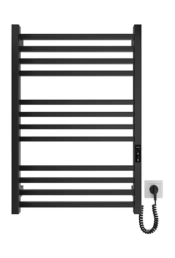 Электрический полотенцесушитель HF London 770x530 black matte 6.1.0102.06.BM, Черный матовый, универсальное (коннектор), Электронный - фото 2