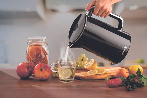 Gorenje Электрочайник, 1.7 л, двойные стенки, LED дисплей, Strix контроль, черный - фото 5