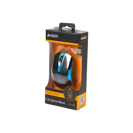 Мышь A4Tech G3-200N Black+Blue - фото 4