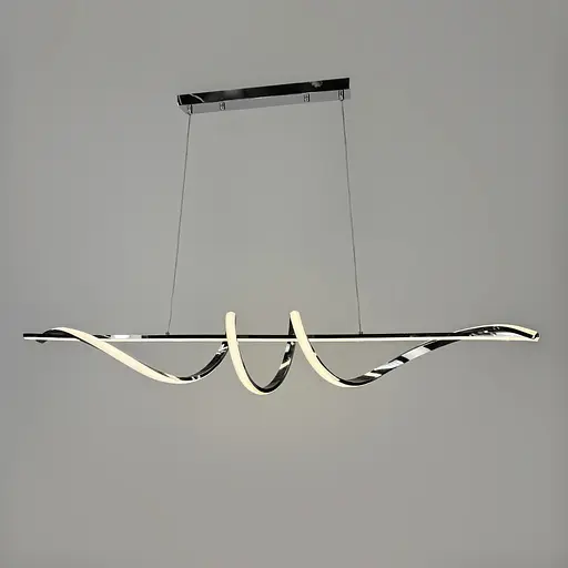 Удлиненная люстра Wave в серебряном корпусе 120 см | Ст. K 23-1200 CH | Line F - фото 5