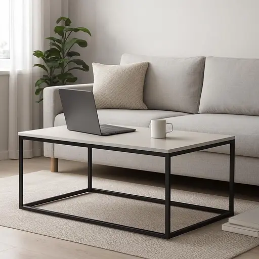 Стіл журнальний лофт Orange-Line ОП-192 600х1100х450 мм Чорний/Кашемір - фото 2