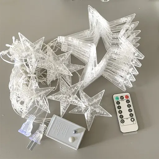 Гірлянда штора LED Technology зорепад 138 led з пультом керування 220v - фото 2