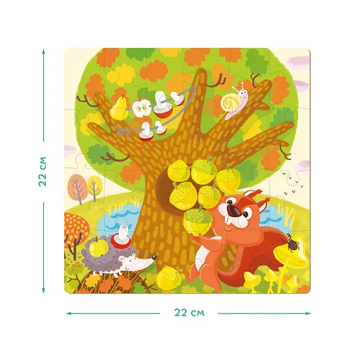 Детский набор пазлов "Времена года" DoDo 300125, 4 в 1 - фото 5