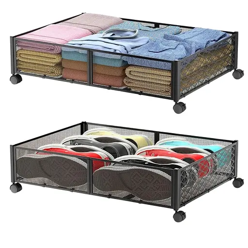 Место для хранения под кроватью на колесах Innotic Место складные контейнеры для хранения обуви