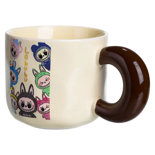 Кружка фарфоровая LABUBU Brighten Your Day 400 мл бежевый FM-21D - фото 3