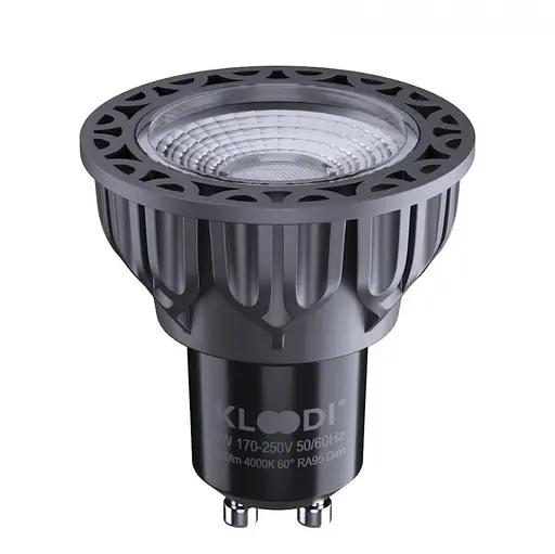 Лампа LED GU10 5WCOB 4000К 450Lm DIM KLOODI KDGU10-QL 5WCOB 4K 60D BK DIM - фото 1