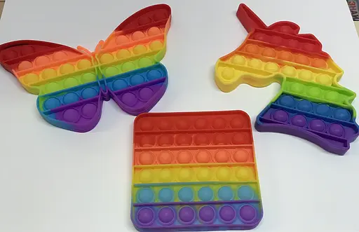 Сенсорна іграшка Pop it антистрес єдиноріг, метелик - фото 2