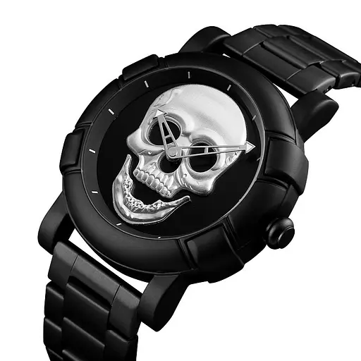 Оригинальные часы Skmei Skull 9178 Black-Bronze - фото 6