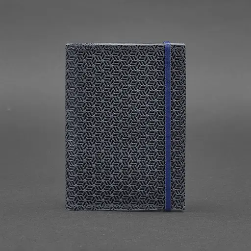 Кожаная обложка для паспорта 2.0 Карбон синий - фото 7