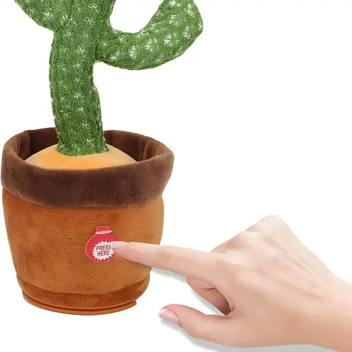 Игрушка танцующий кактус Dancing Cactus с музыкой, светом и повторением - фото 4