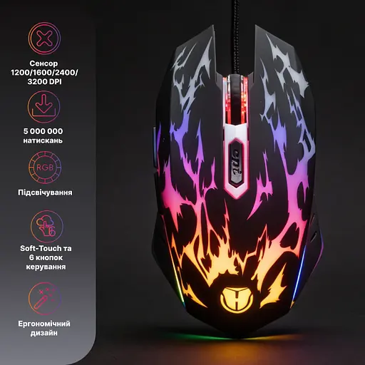 Мышь Hölmer игровая проводная (M-01GS) - фото 18