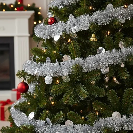 Мишура новогодняя Yiwu с кругляшками 200 см в ассортименте (820661)