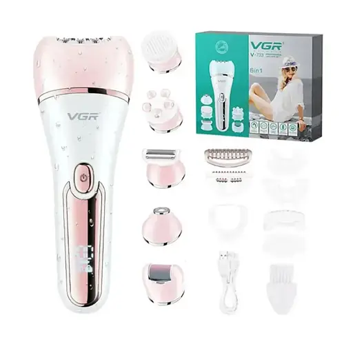 Епілятор жіночий 6 в 1 VGR V-733 з насадками - фото 1