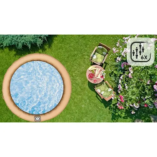 Джакузи-SPA надувная Thunder LATTE 6-местная серая мебель из ротанга 8 шт. (LATTE-FULL-GRAY) - фото 8