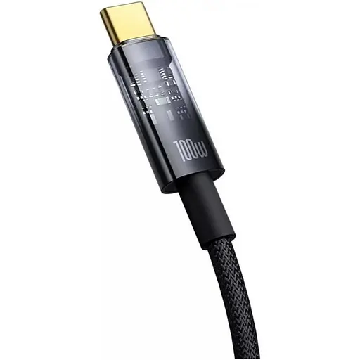 Кабель Baseus Explorer with Auto Shutdown USB-C to USB-C 100w 1m Cluster Black (P10319703111-00) [152047] - фото 3