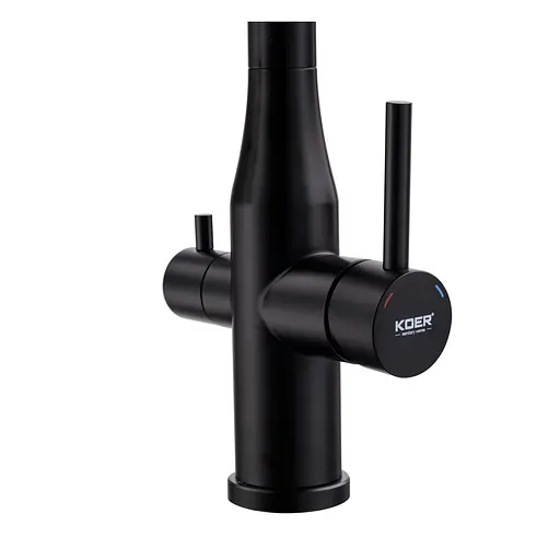 Змішувач для кухні на дві води Koer KI-72024-05 KR5012 Чорний матовий - фото 6