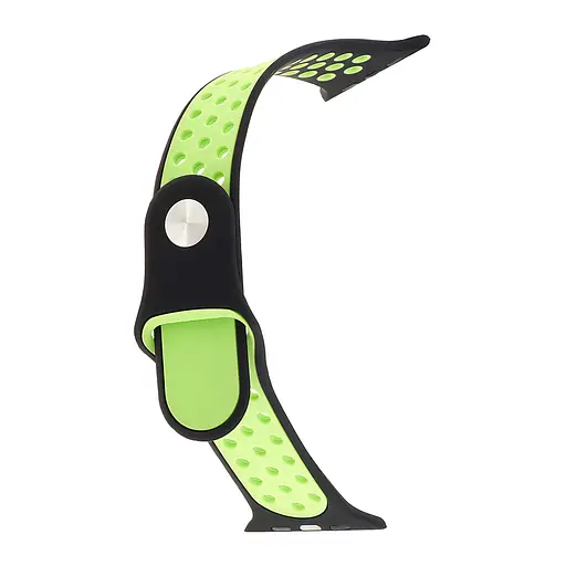 Ремешок Apple Watch Nike Sport 42/44/45/46/49 мм Черный Зеленый - фото 2
