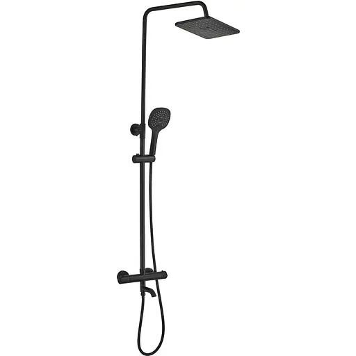 Душова система Globus Lux Termostatic R GLA-0041T-BB, Чорний матовий - фото 1