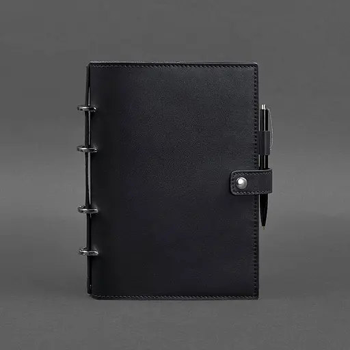 Шкіряний блокнот з датованим блоком (Софт-бук) 9.1 темно-синій - фото 5