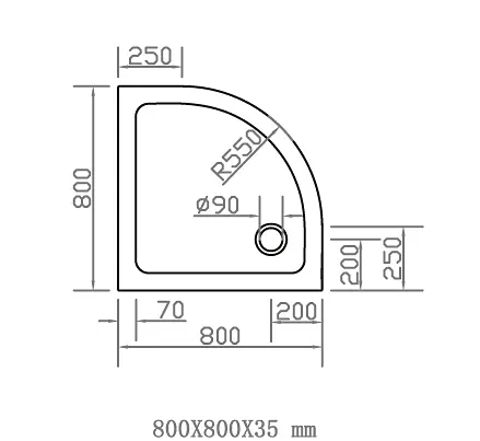 Душовий піддон Eger 80x80см SMC 599-8080R - фото 4