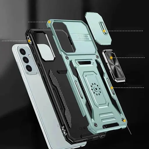 Чохол Epik ударостійкий Camshield Army Ring для Samsung Galaxy A36 5G/A56 5G Зелений/Light Green - фото 5