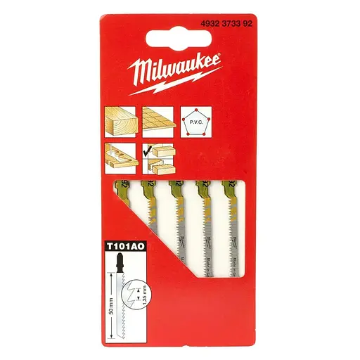 Полотно пильное для электролобзика Milwaukee T101AO по дереву, шаг зуба 1.35х50 мм, 5 шт.