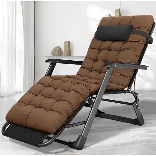 Розкладне крісло з подушкою Leobro Коричневий (LB-FCB-G1-BRN) - фото 1