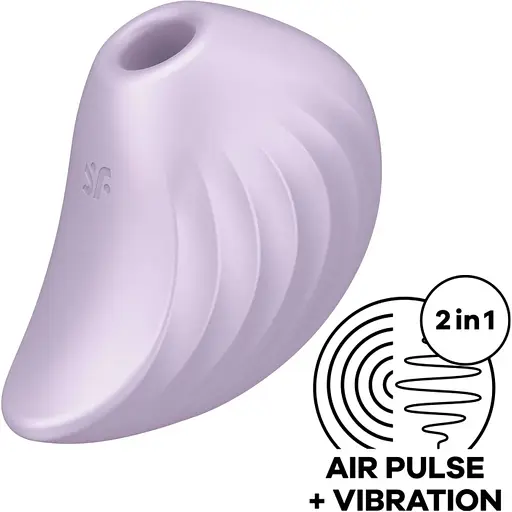 Вакуумний кліторальний стимулятор із вібрацією Satisfyer Pearl Diver Violet - фото 5
