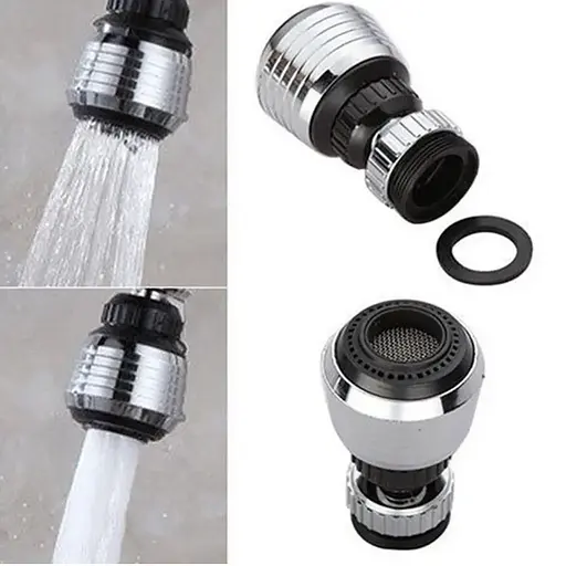 Аератор розпилювач на кран поворотний на 360 для кухні, раковини, економія води 50 відсотків, 1 шт - фото 5