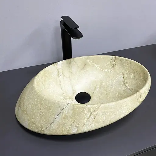 Умивальник VBI Rotello beige onyx matt накладний VBI-017103 - фото 1