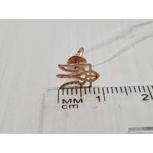 Золотые серьги-пуссеты Favoritum Трезубец. 210167_1 - фото 5