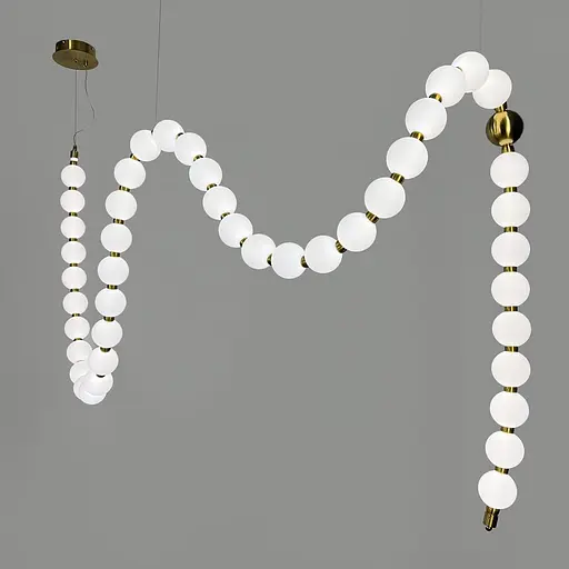 Люстра із серії Perla на 40 кульок 400 см 3 світлових режими | Line F | Арт. SG012/45 AB - фото 4