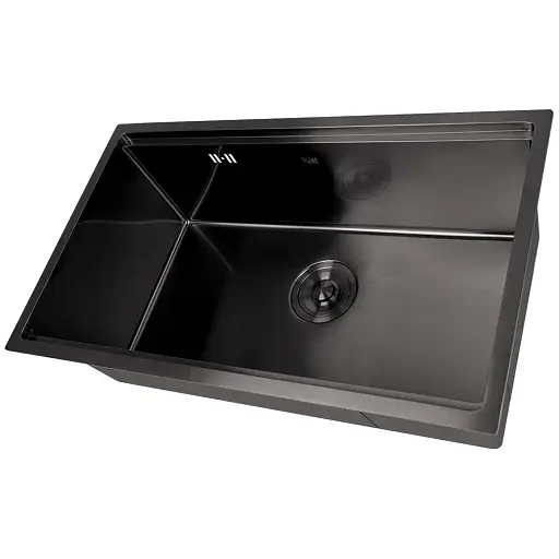 Черная мойка под столешницу 1.5 мм многофункциональная Nett NB-7042 - фото 9