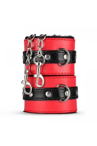 БДСМ набір Secret Play Secret Pleasure Secret Bondage 8 шт (чорний з червоним) - фото 7