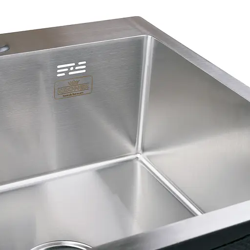 Кухонна мийка Kroner KRP Gebürstet - 5050HM (3,0/1,0 мм) CV022800, Нержавіюча сталь - фото 6