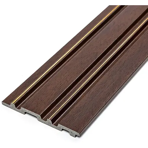 Рейка декоративна Wall Sticker PS 2900х120х12 мм Темний горіх із золотом SW-00002131-